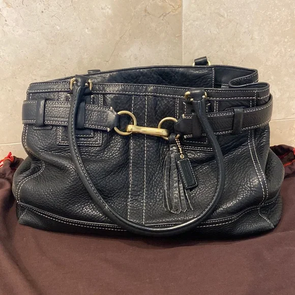 Coach | Bags | Coach Hampton Black Handbag | Poshmark